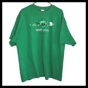 NWOT Delta Magnum Weight Irish Yoga Las Vegas Green Graphic T-Shirt Mens 2XL